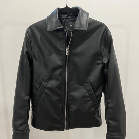 H&M Black Leather Jacket - Picture 3 of 3